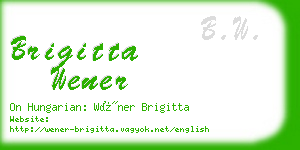 brigitta wener business card